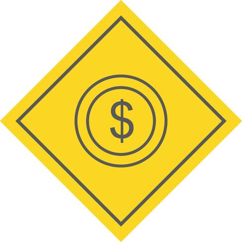 dollar munt pictogram ontwerp vector