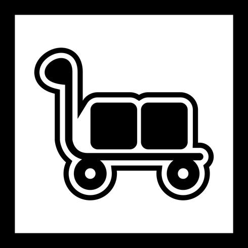 Trolley pictogram ontwerp vector