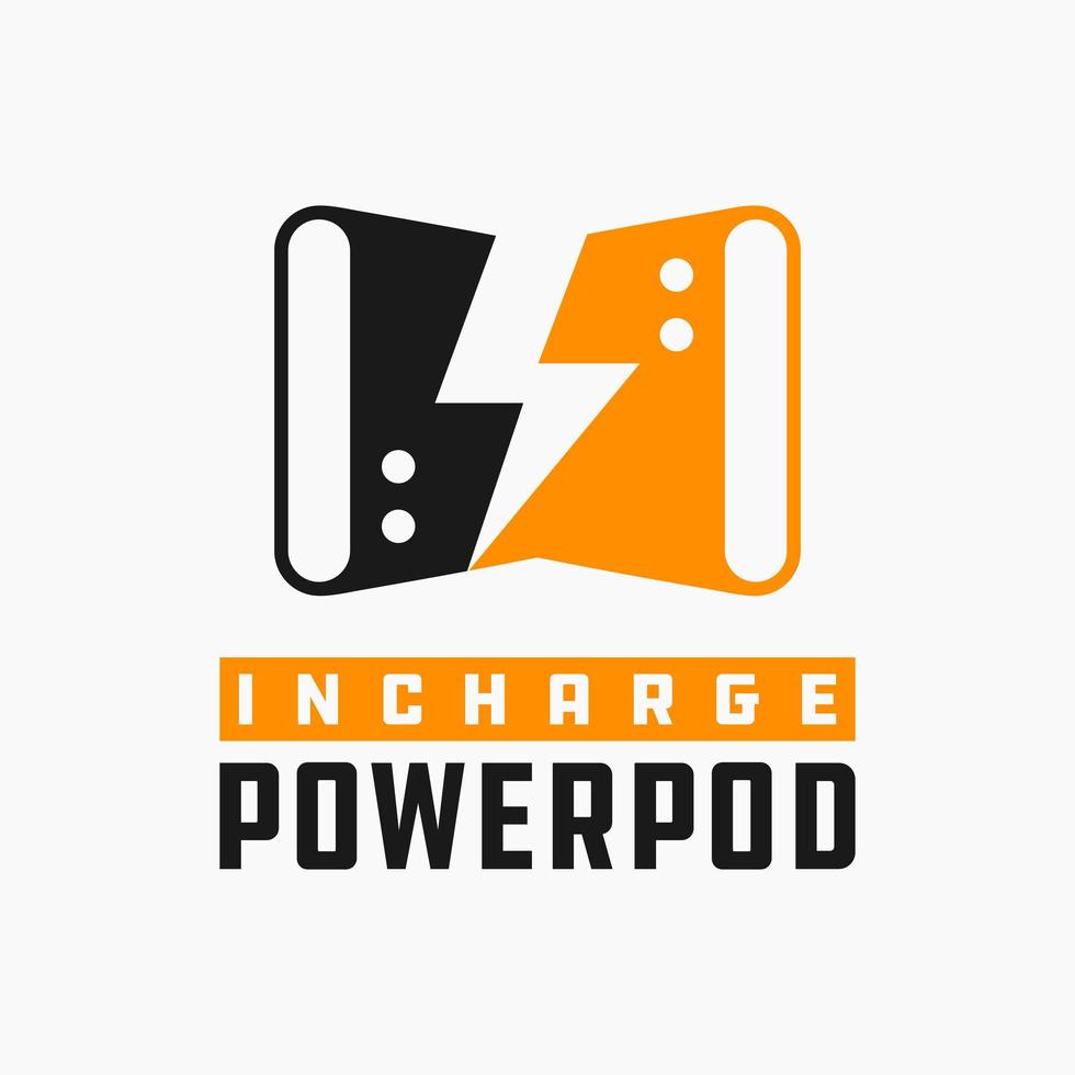 modern powerbank-logo vector