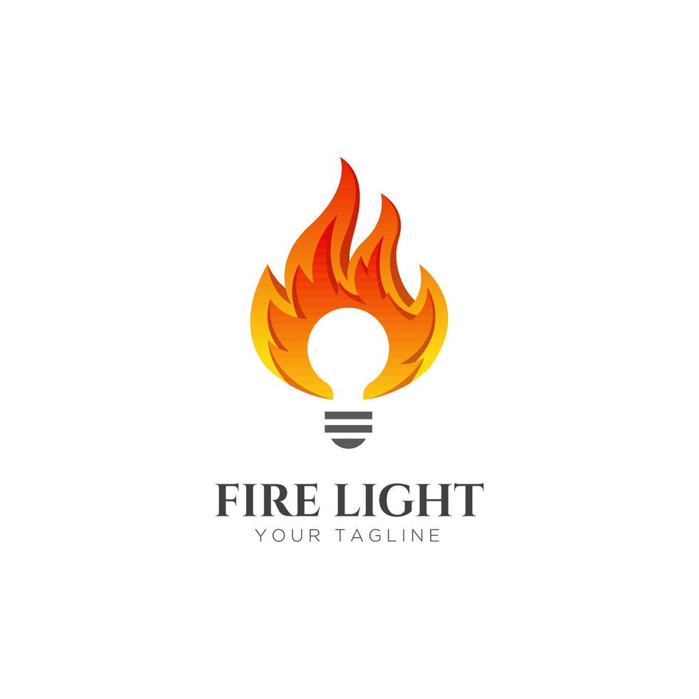 brand licht logo ontwerpsjabloon vector