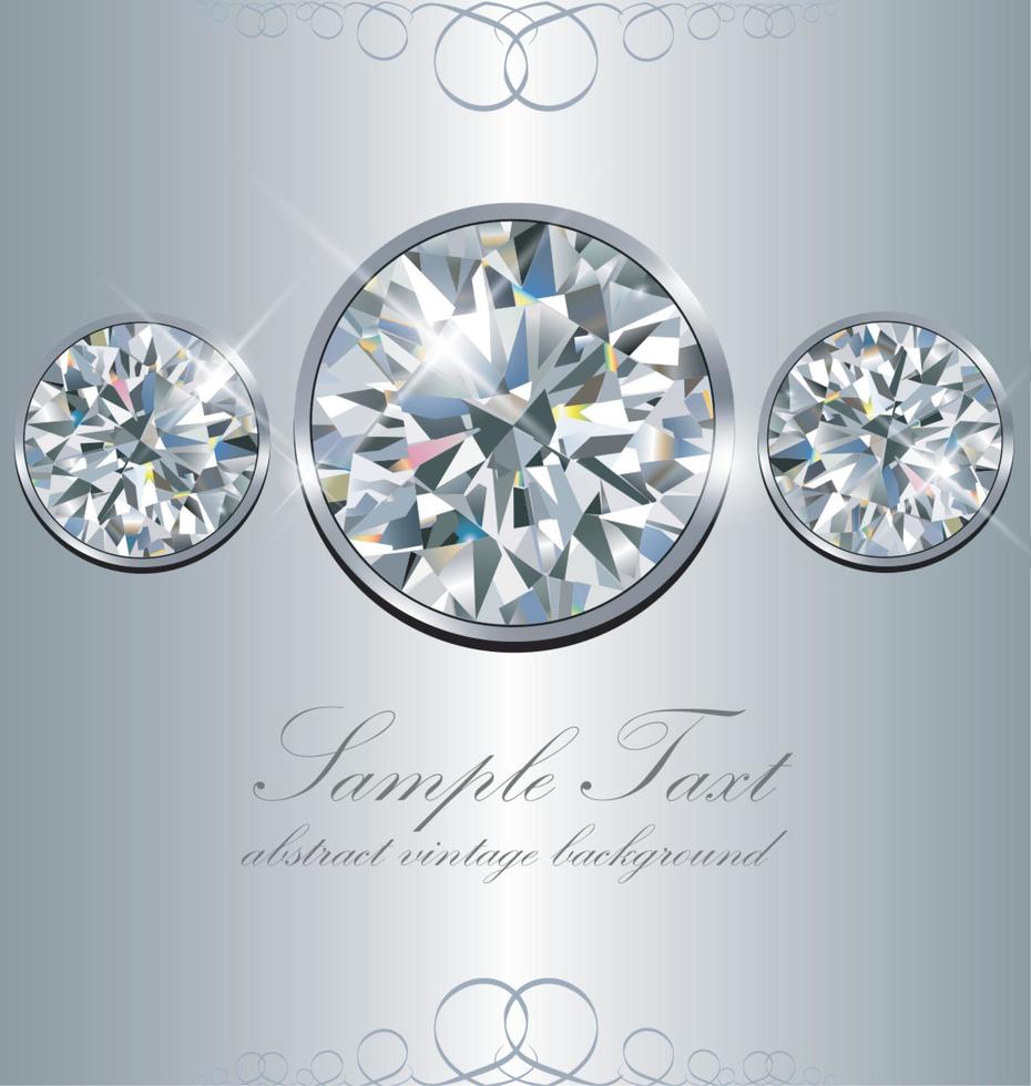 luxe achtergrond met diamanten. vector