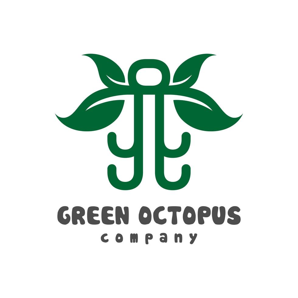 natuurlijk octopus-logo-ontwerp vector