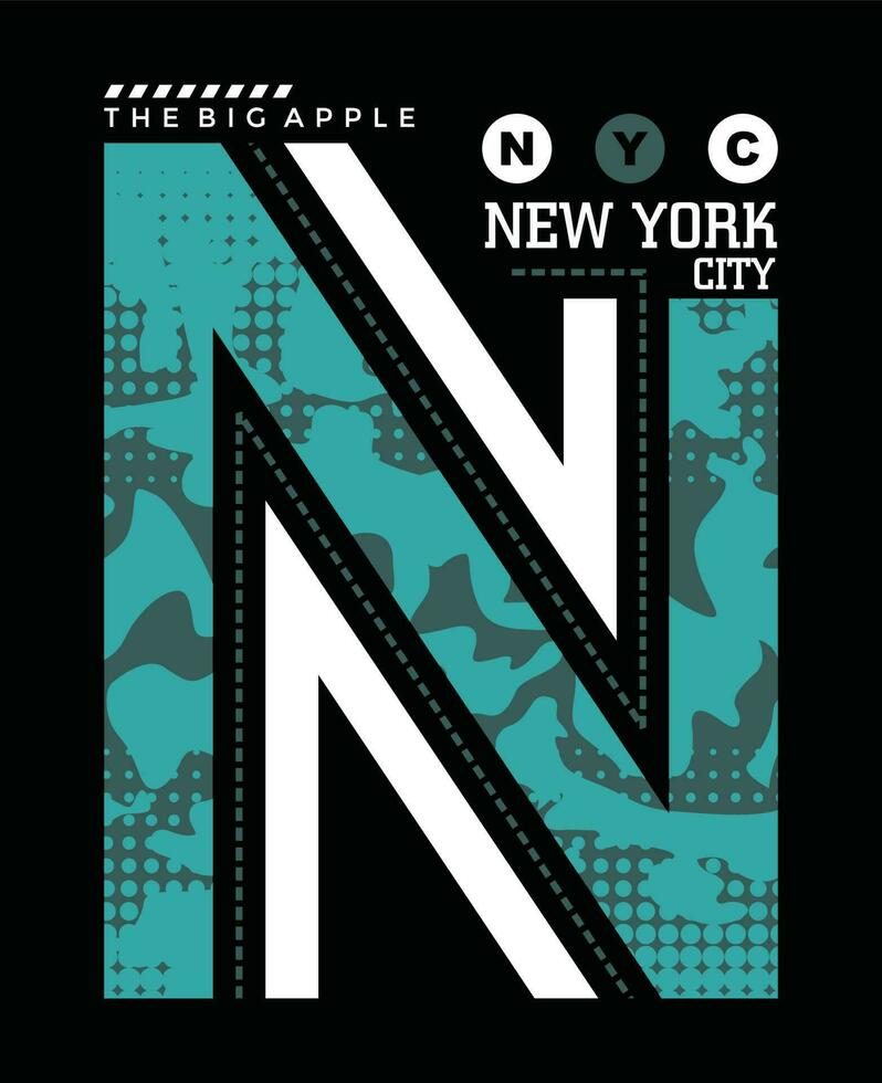 New York belettering handen typografie grafisch ontwerp in vectorillustratie. vector