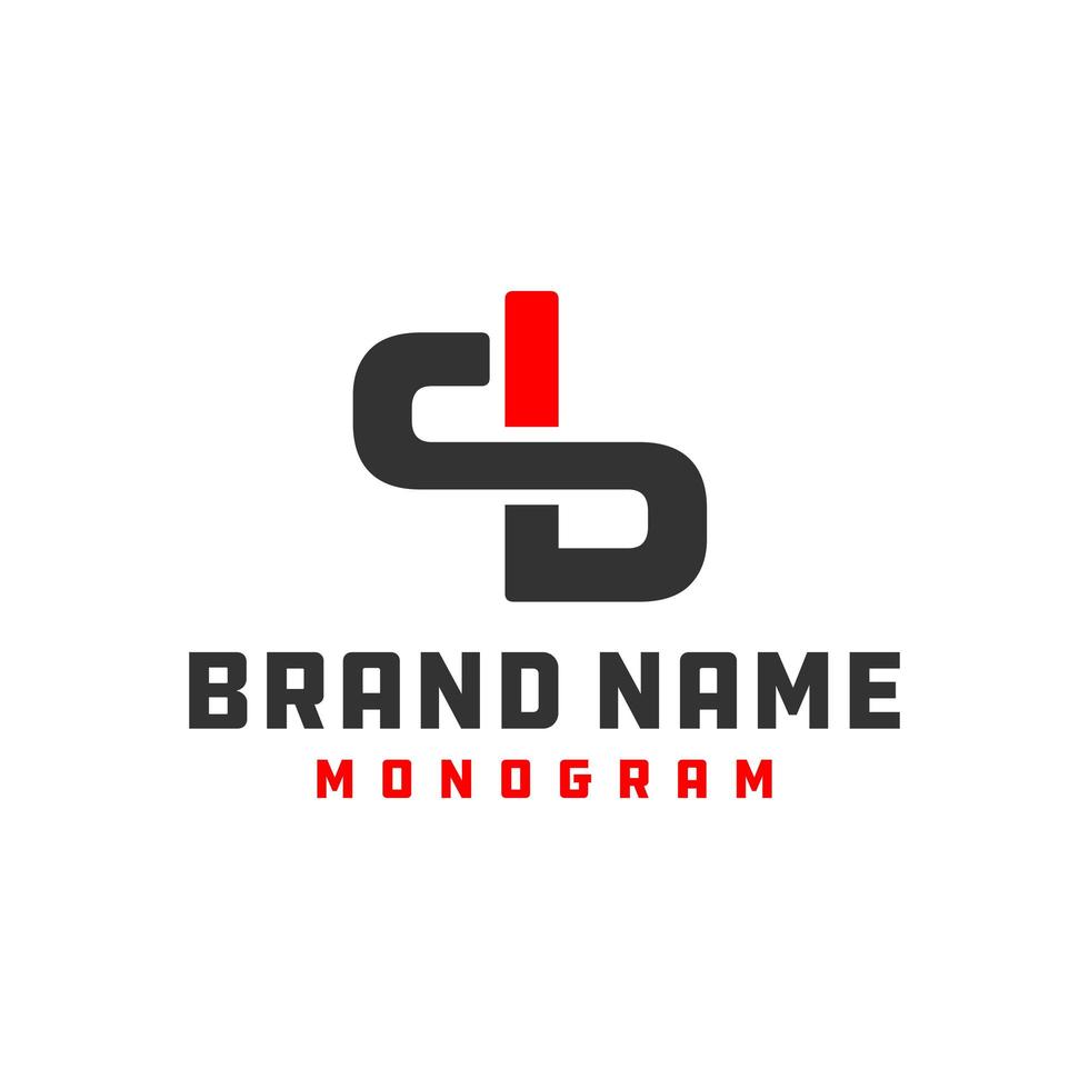 monogram logo ontwerp brief sb vector