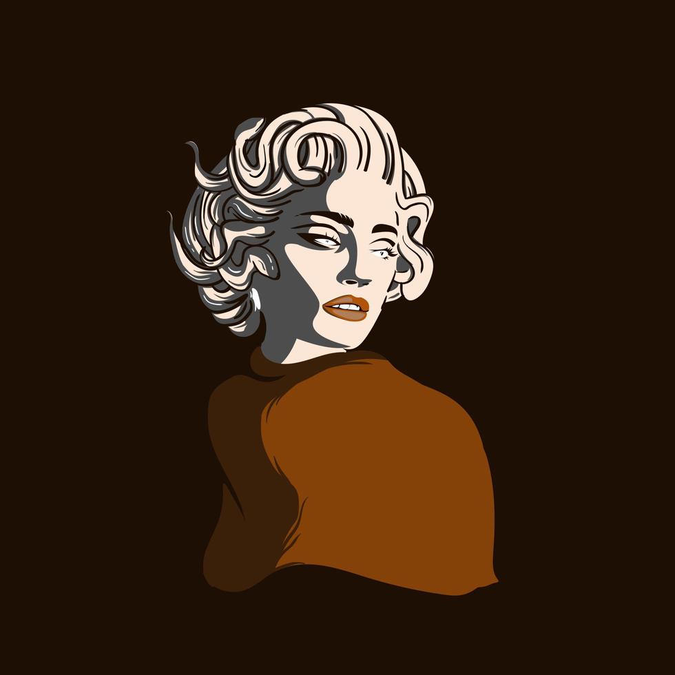 medusa hoofd, illustratie medusa vector