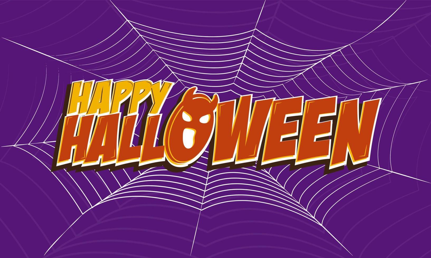 teksteffect happy halloween achtergrond vector