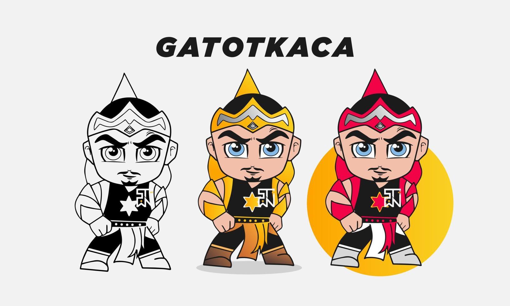 de culturele held karakter gatotkaca vector