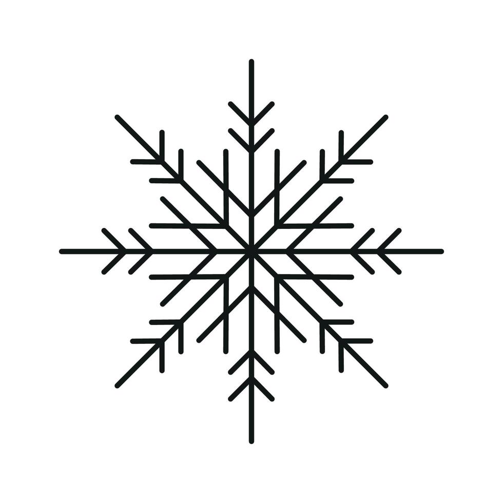 eenvoudig wintersneeuwvlokpictogram. geweldig ontwerp voor elk doel. vectorillustratie geïsoleerd op een witte achtergrond vector