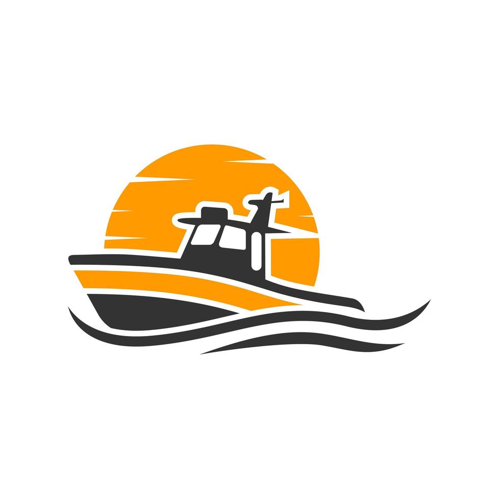 snel schip transport logo vector