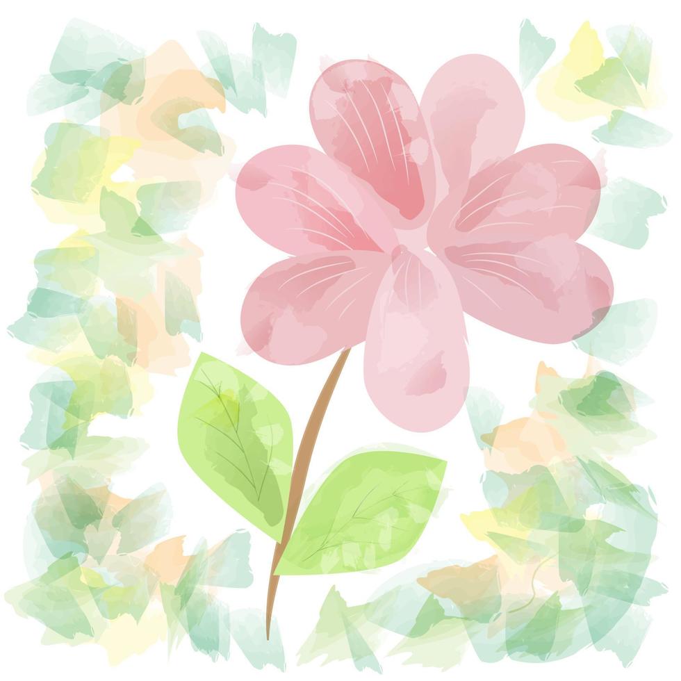 bloem in aquarel vector