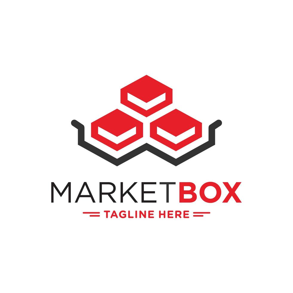 logistiek pakket box logo vector