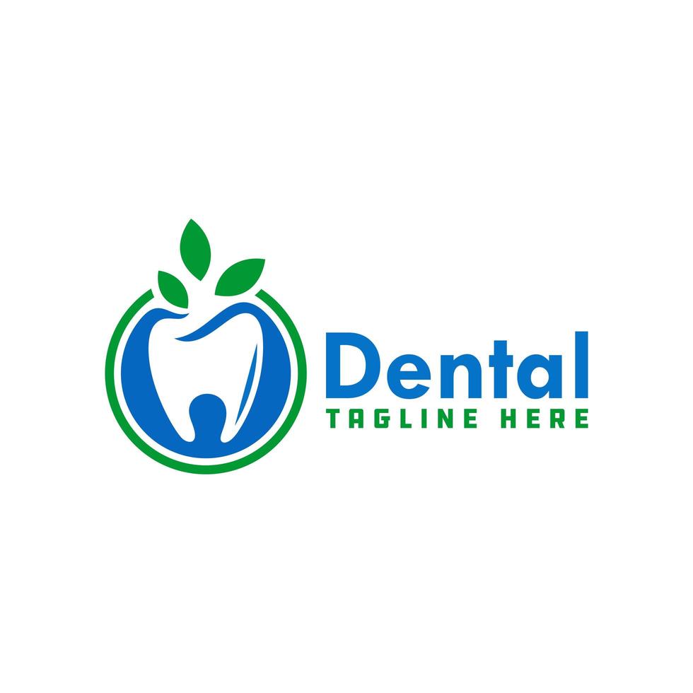 natuurlijke tandheelkundige gezondheid modern logo vector