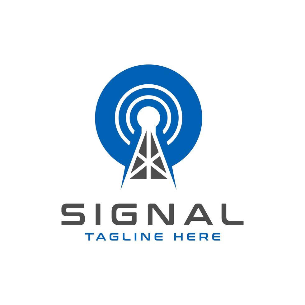 satelliet signaal toren modern logo vector