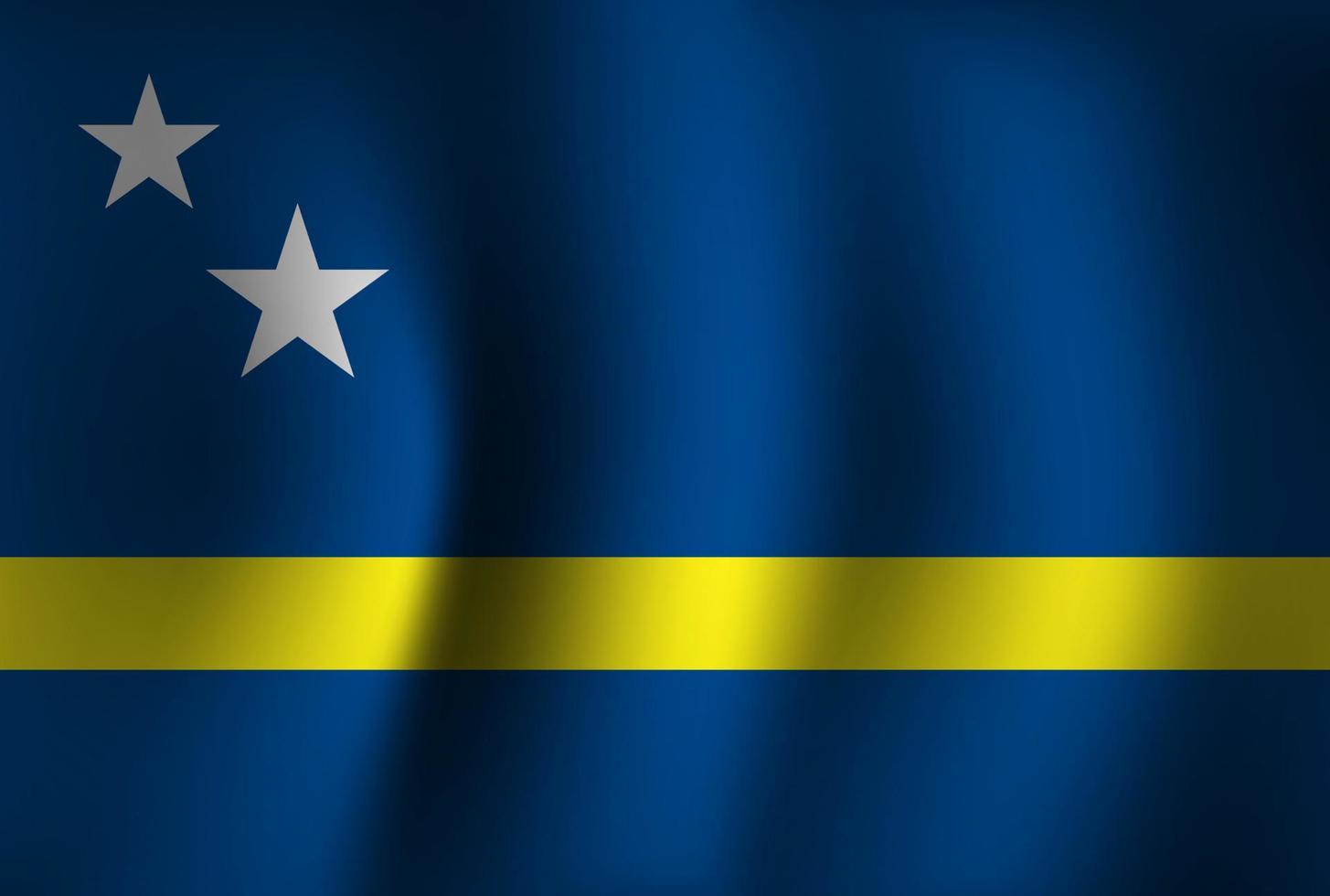 curacao vlag achtergrond zwaaien 3d. bannerbehang voor nationale onafhankelijkheidsdag vector