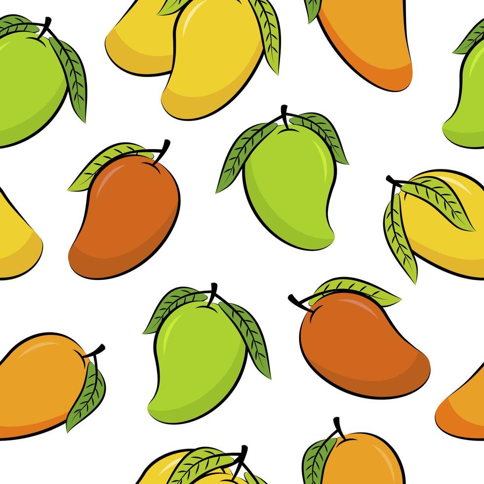 mango fruit naadloos patroon vector