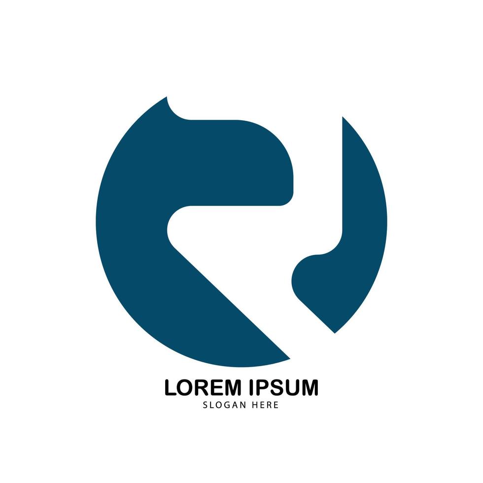 letter r-logo met modern concept. ontwerpsjabloon vector