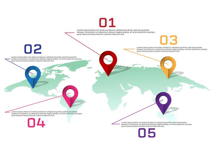 Infographics vector ontwerp en marketing pictogrammen