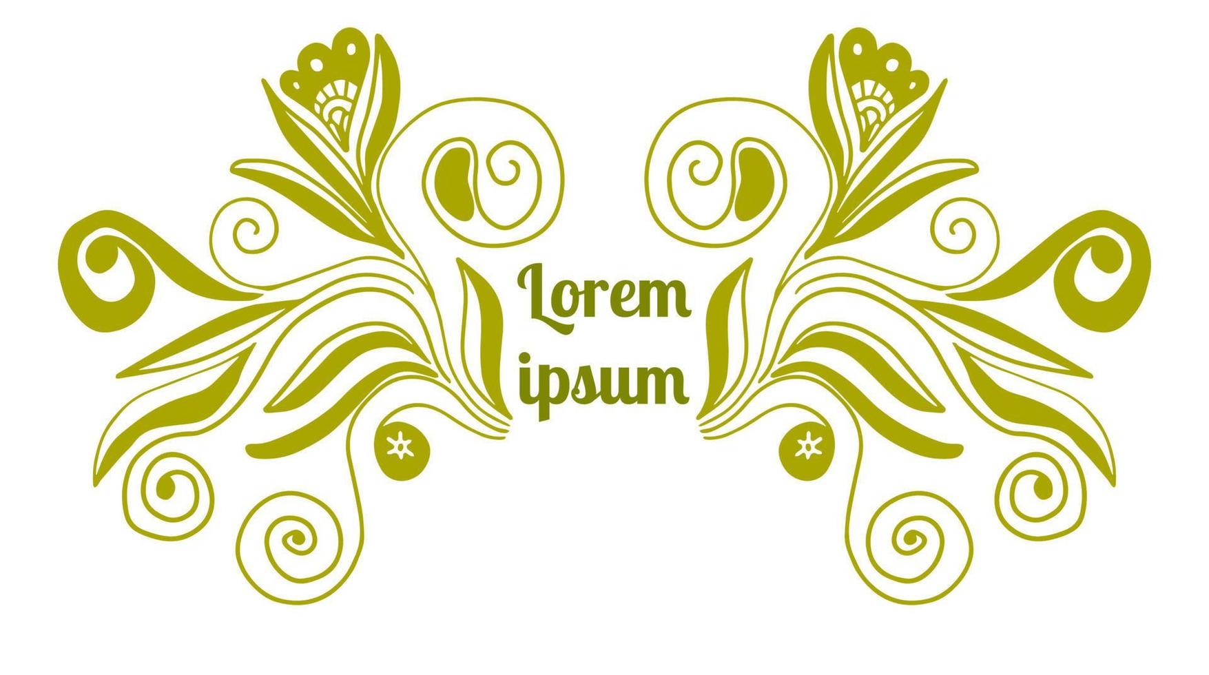 abstract kleurrijk bloemen krullend element voor ontwerp, swirl, curl, divider. fantasie dunne lijn krullende vormen. kaart met bloemen. logo. vector