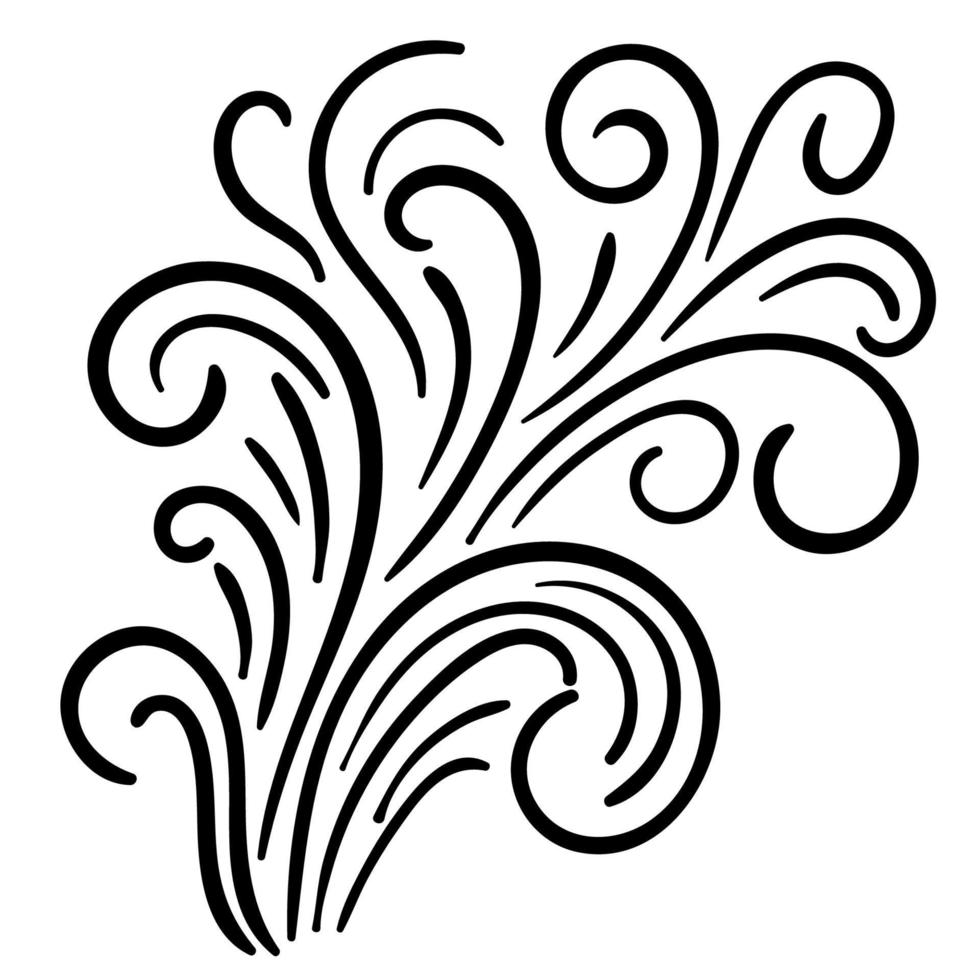 abstract krullend element voor ontwerp, swirl, curl. vector