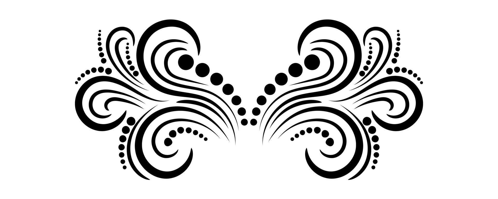 abstract krullend element voor ontwerp, swirl, curl. vector