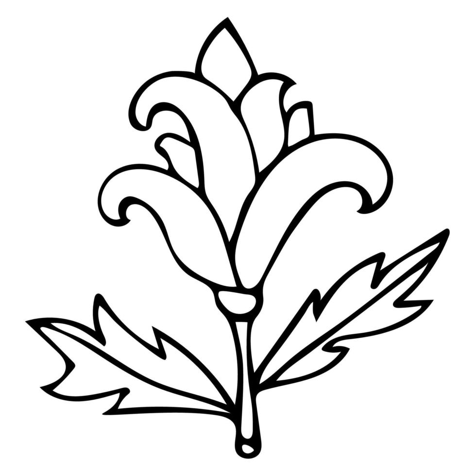 kleurrijke fantasie bloem geïsoleerd op een witte achtergrond. vector