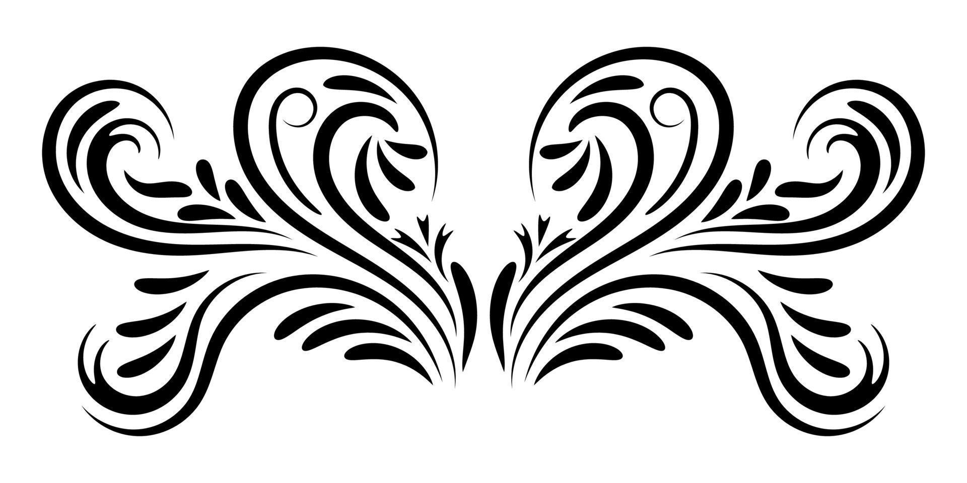 abstract krullend element voor ontwerp, swirl, curl. vector