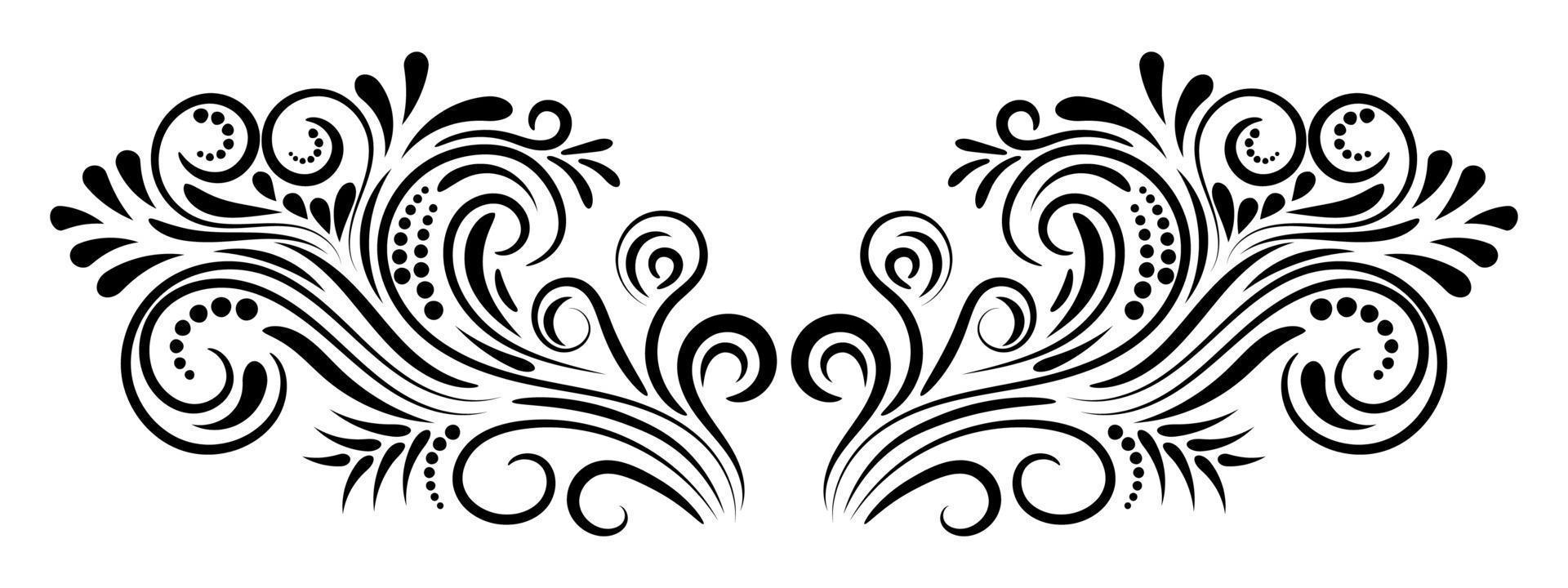 abstract krullend element voor ontwerp, swirl, curl. vector