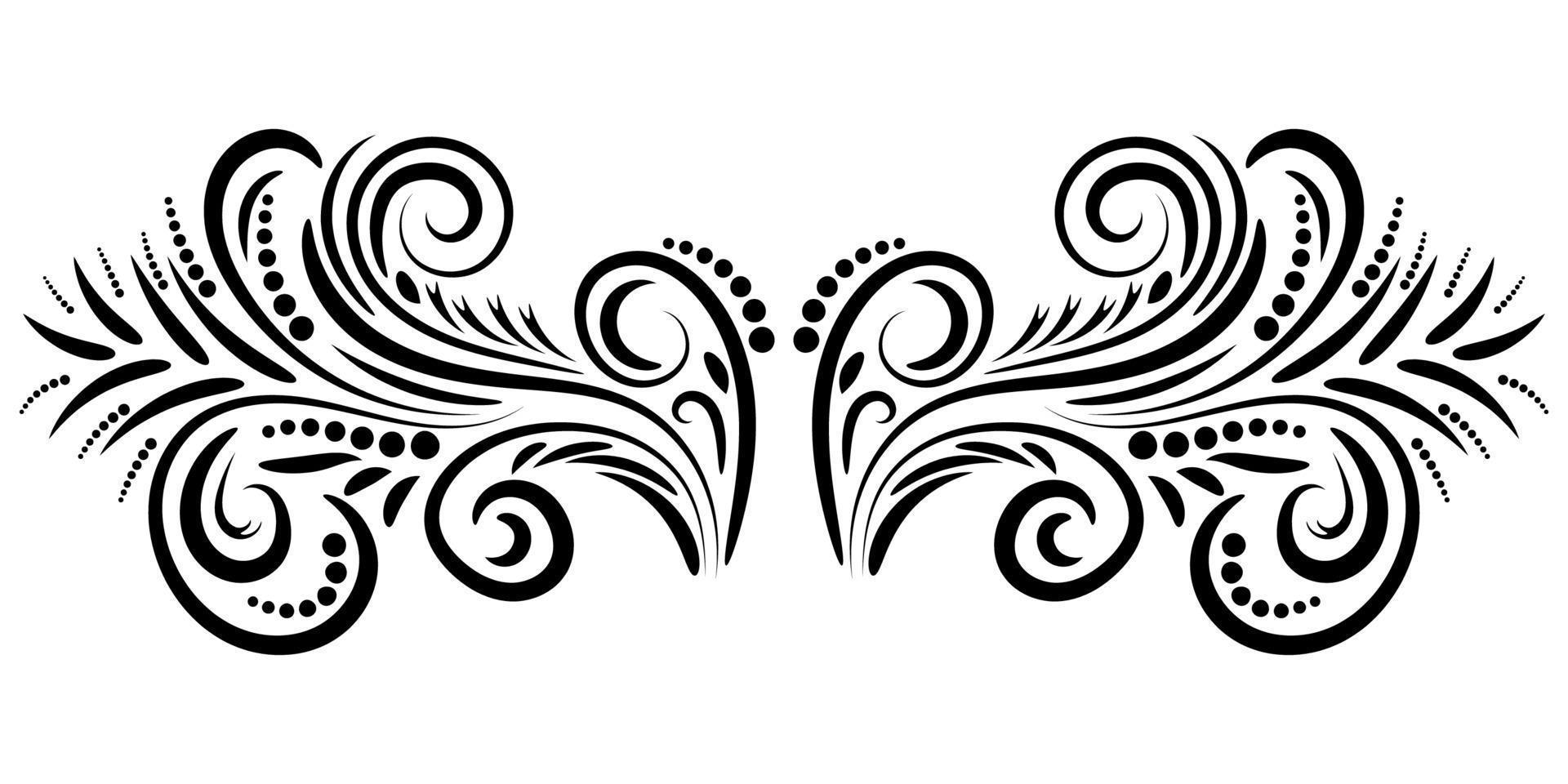 abstract krullend element voor ontwerp, swirl, curl. vector