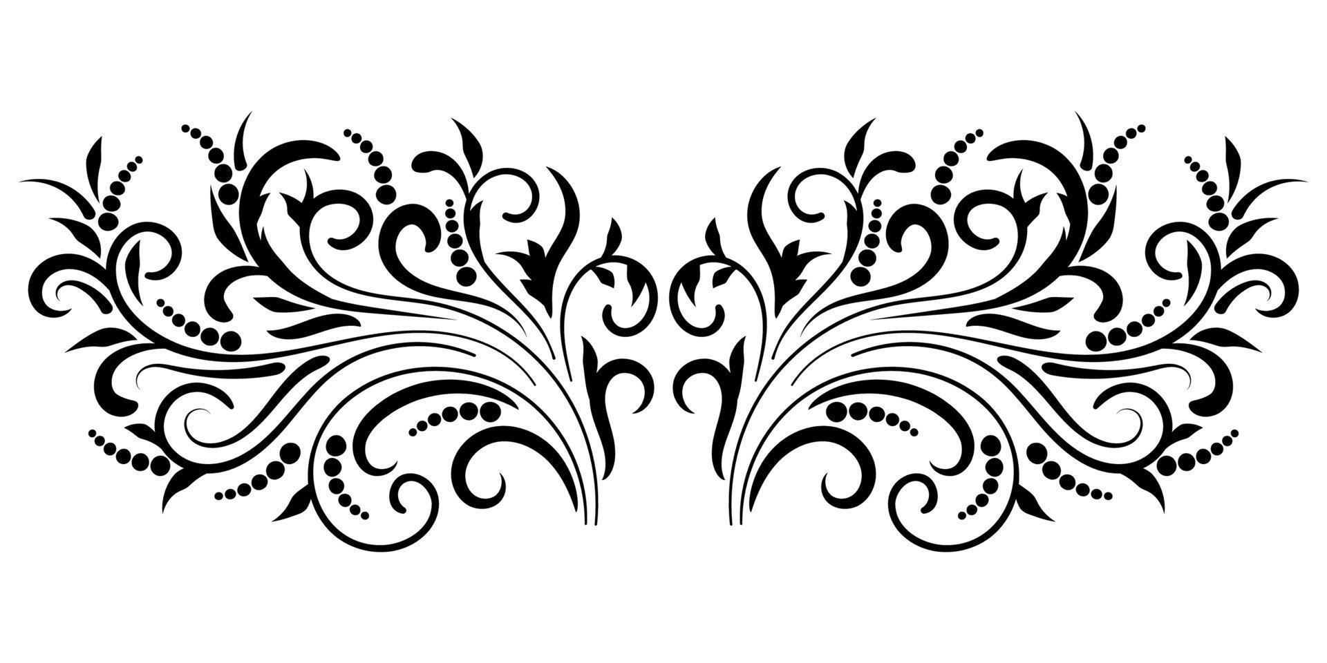 abstract krullend element voor ontwerp, swirl, curl. vector