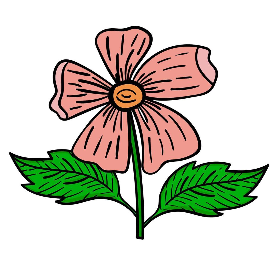 cartoon doodle fantasie bloem geïsoleerd op een witte achtergrond. vector