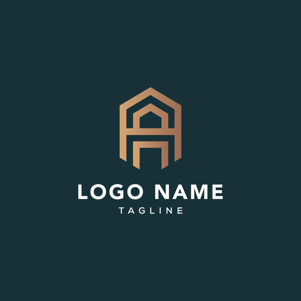 minimalistische eerste letter aa, logo pictogram concept. creatieve minimale alfabet embleem ontwerpsjabloon. grafisch symbool voor corporate business identity.creative vector grafisch element.