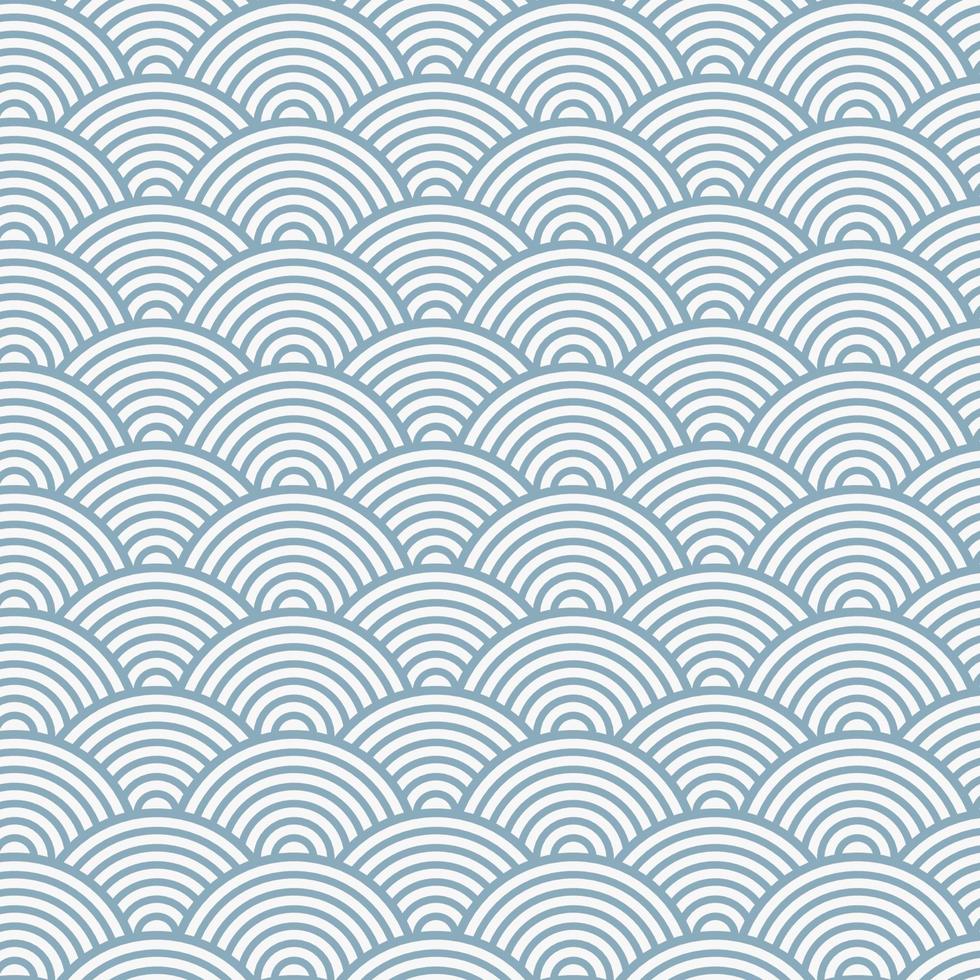 blauwe Japanse stijl naadloze traditionele patrooncirkels versierd voor uw ontwerp vector