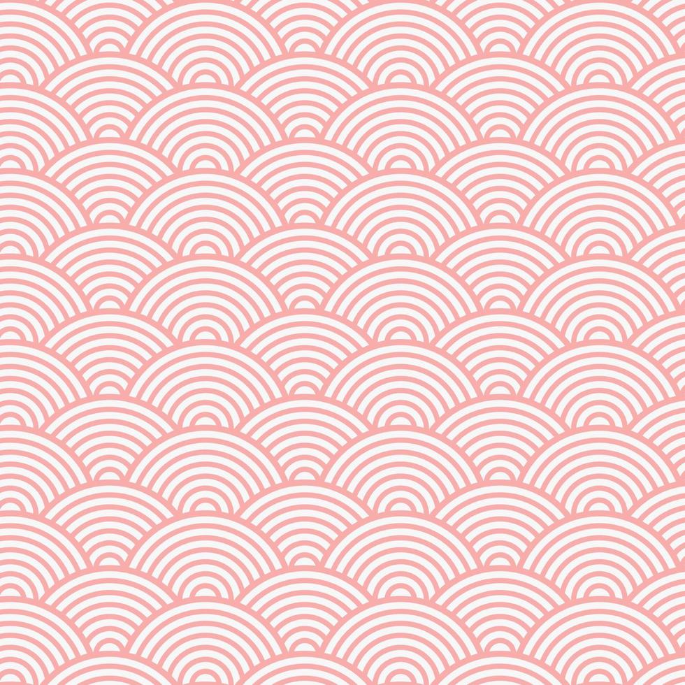 roze Japanse stijl naadloze traditionele patrooncirkels versierd voor uw ontwerp vector