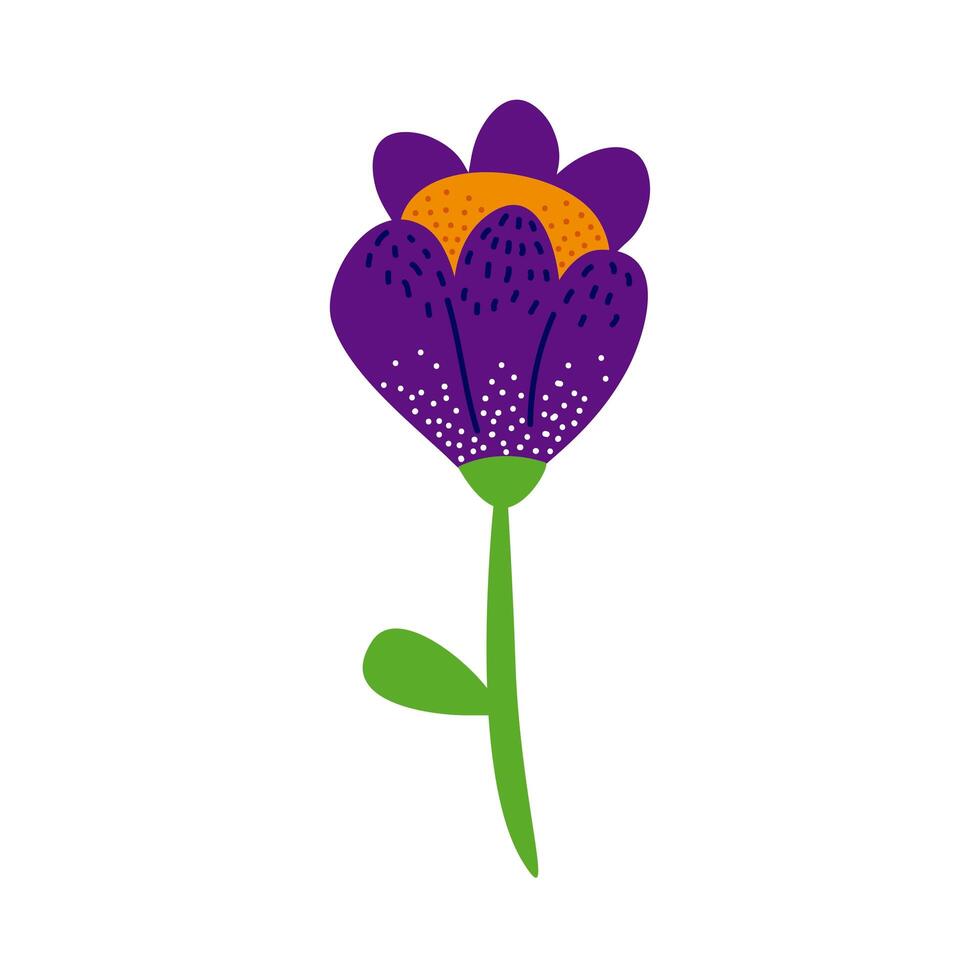 bloem van paarse kleur vector