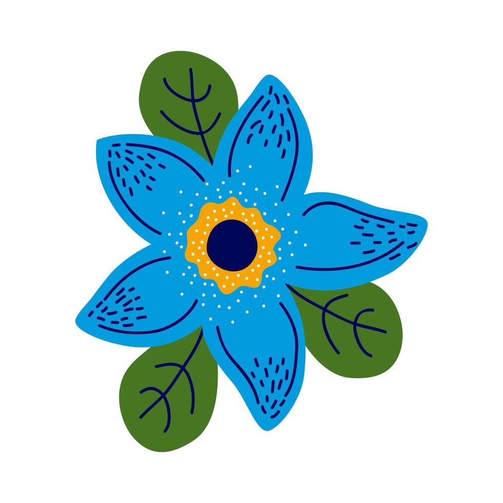 blauwe bloementuin vector