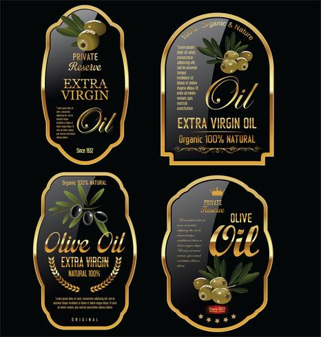 Olijfolie retro labels-collectie vector