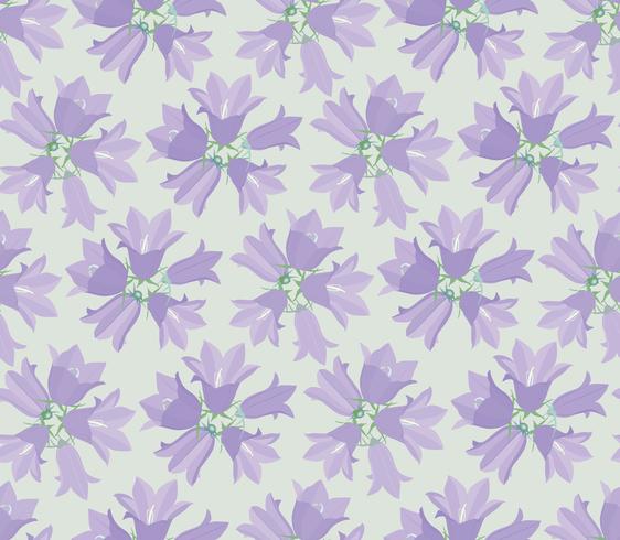 Bloemen naadloos patroon met bloemklokje vector