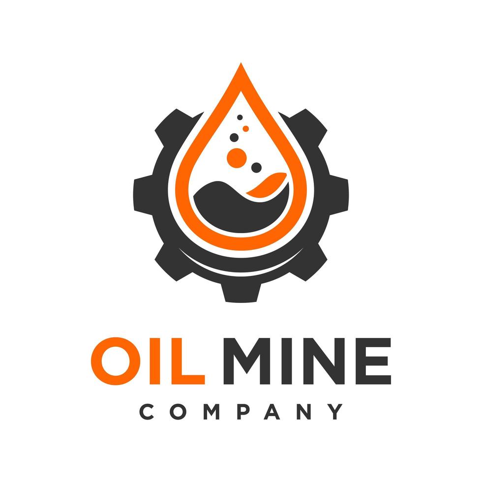 oliemijn logo ontwerp uw bedrijf vector
