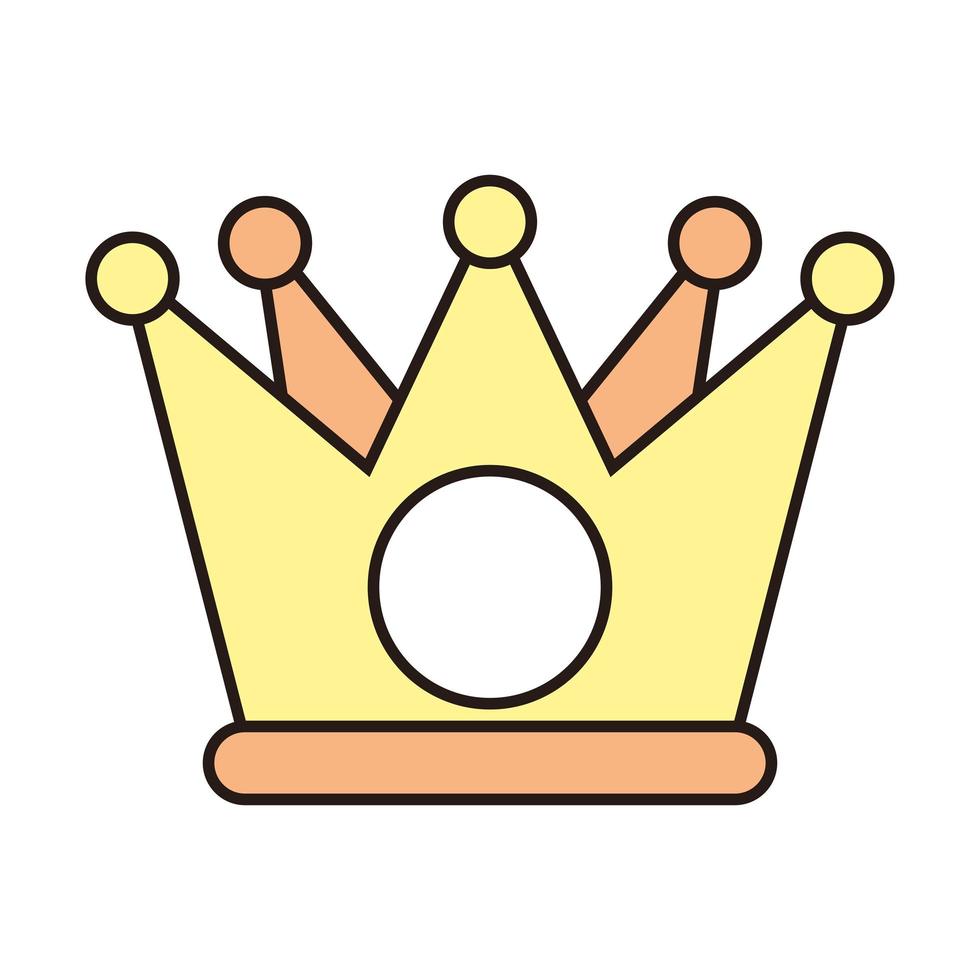 koningin kroon koninklijke geïsoleerde icon vector