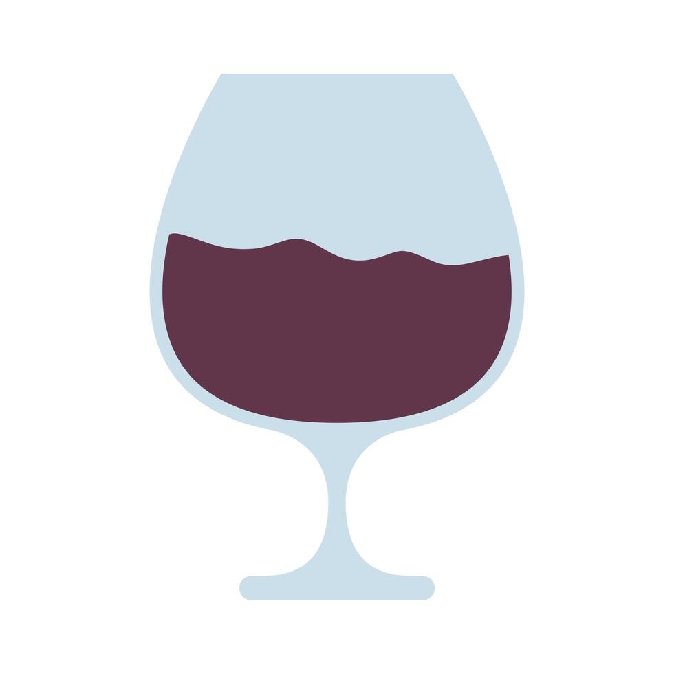 wijn beker drinken geïsoleerde icon vector