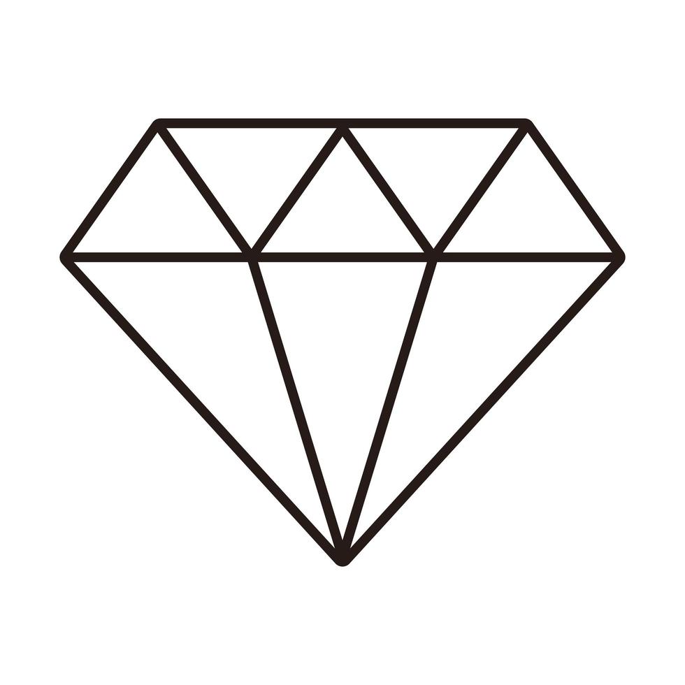 diamant luxe steen geïsoleerd pictogram vector
