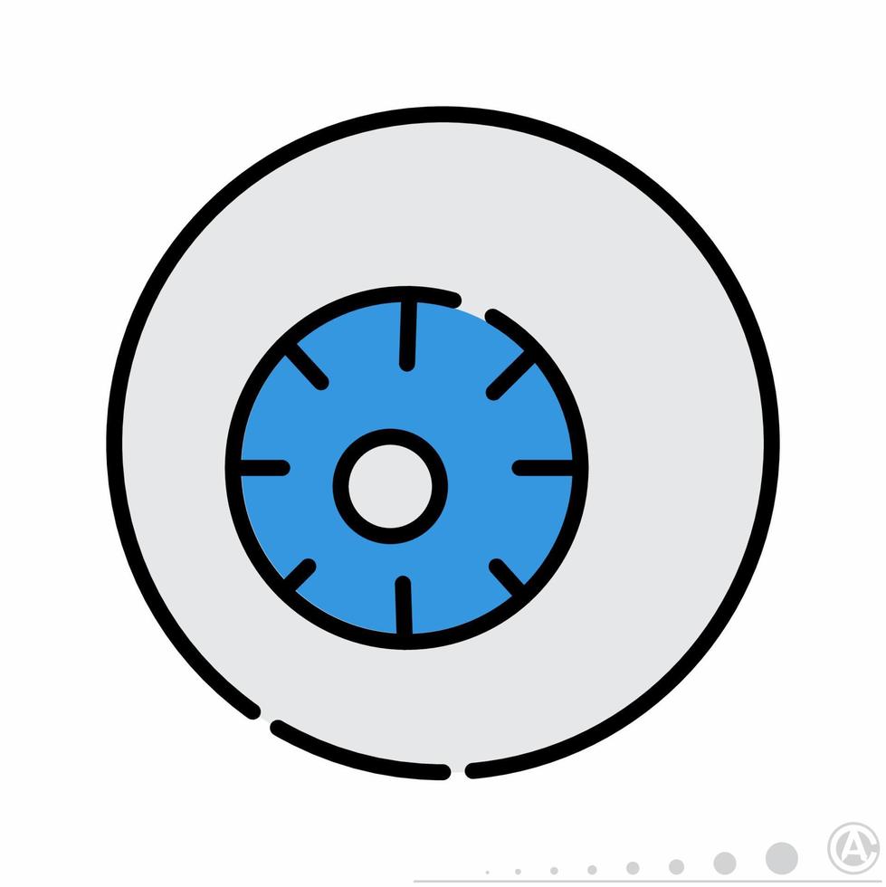 oog bal pictogram platte line.eps vector