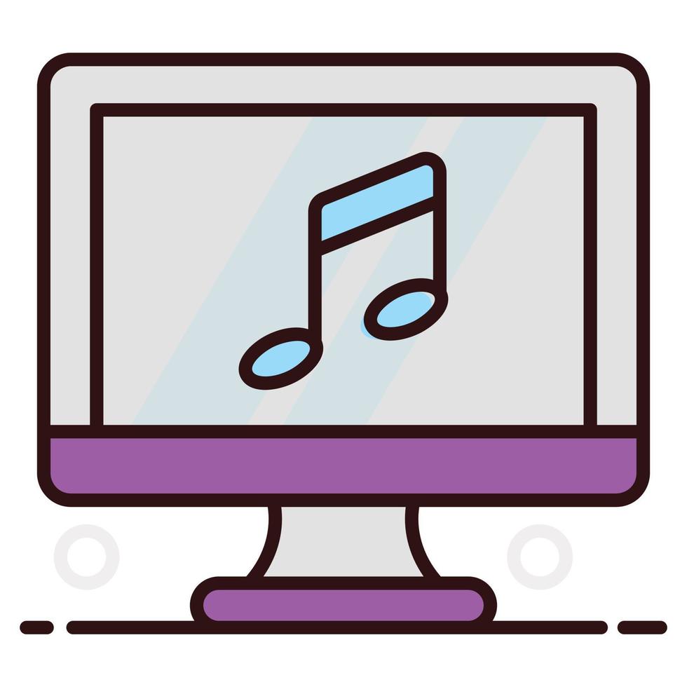 online muziek geluidsnoot vector