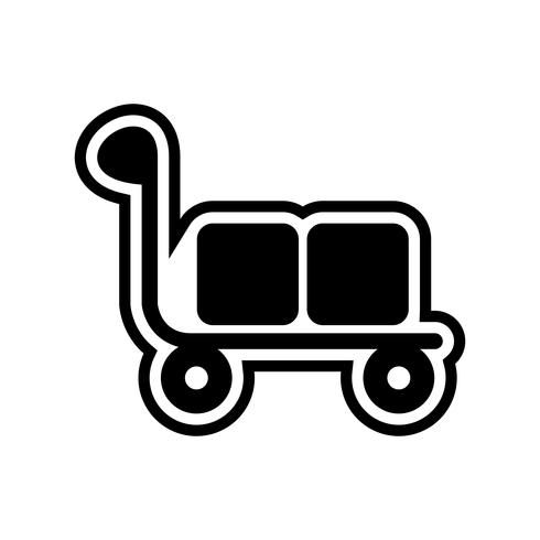 Trolley pictogram ontwerp vector