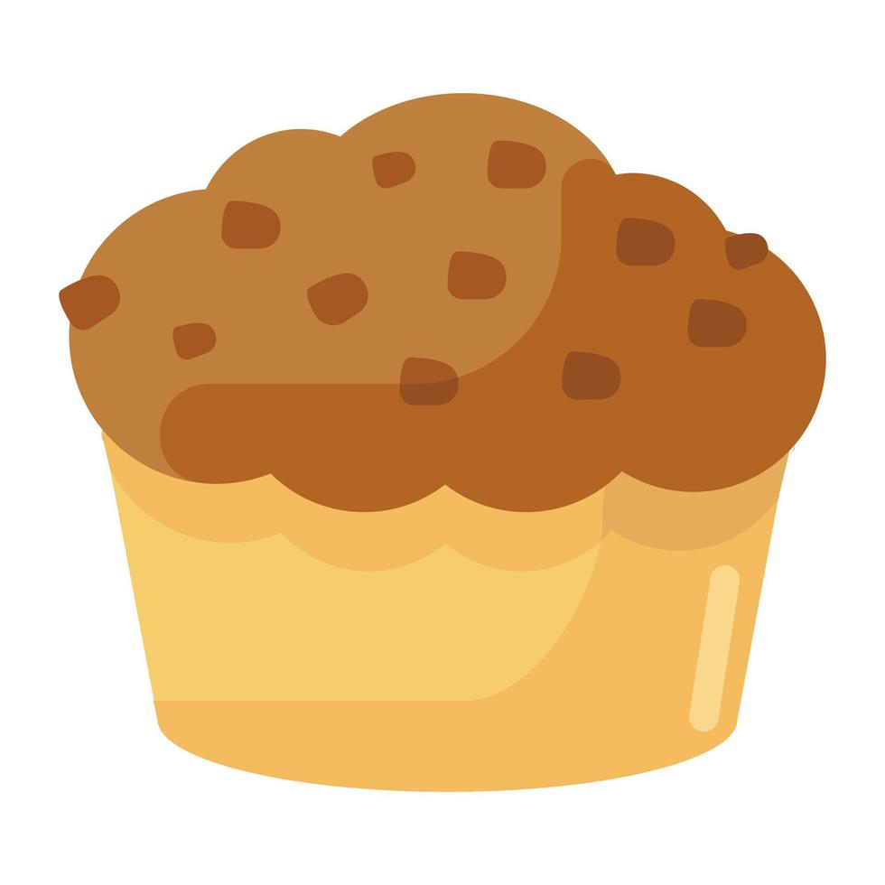 cupcake in modern vector