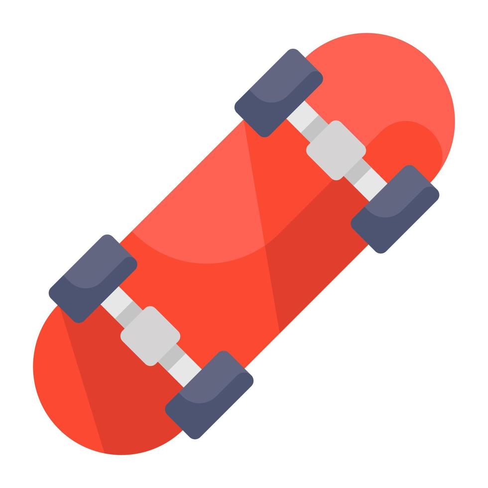 een bewerkbare vector van skateboard in moderne vlakke stijl