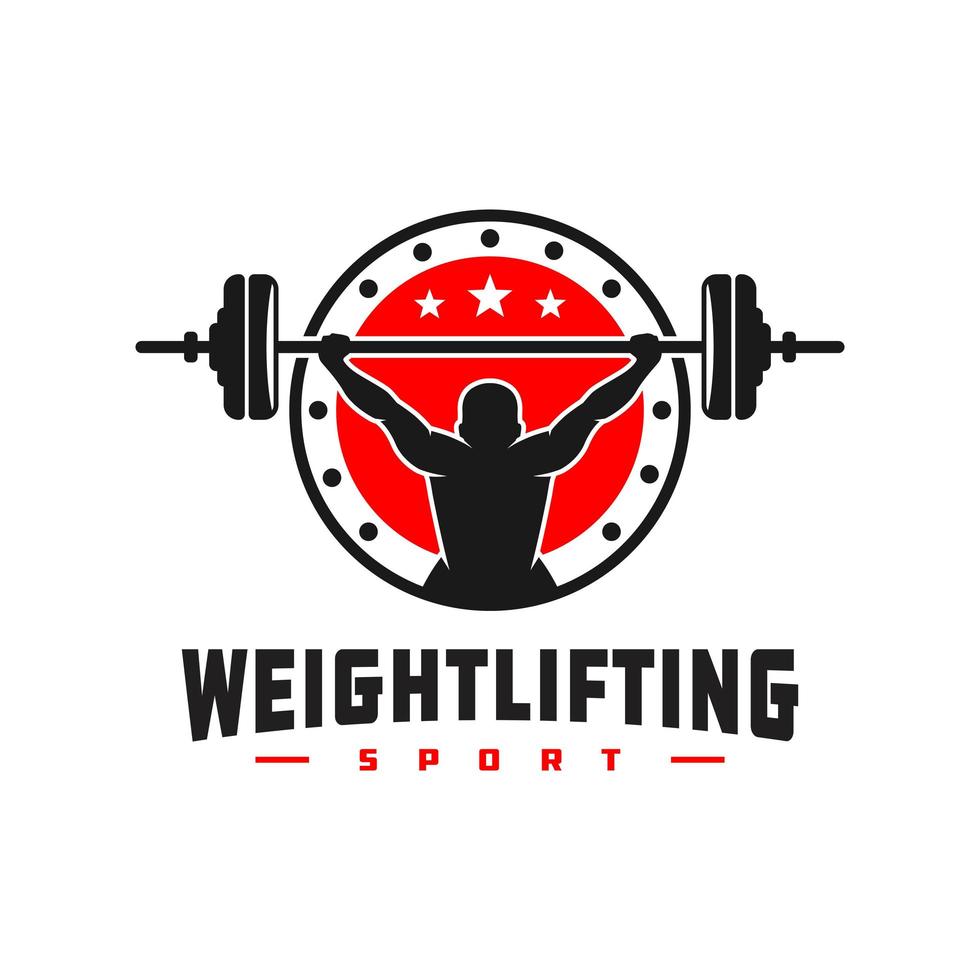 gewichtheffen sport logo ontwerp vector