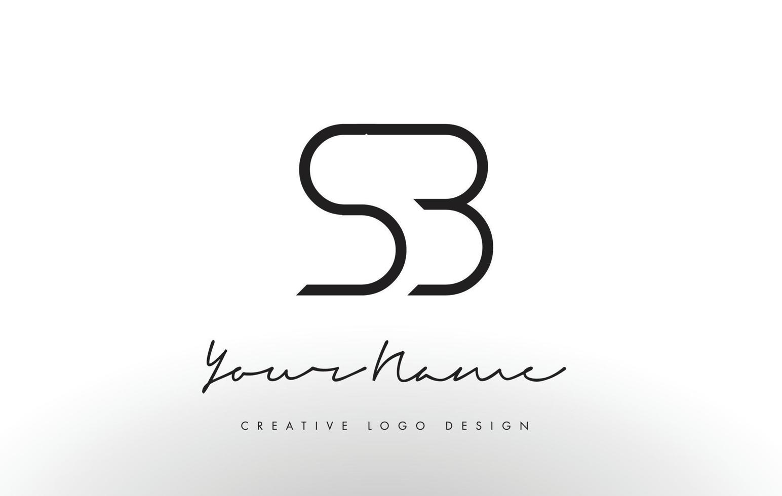 sb brieven logo ontwerp slank. creatief eenvoudig zwart letterconcept. vector