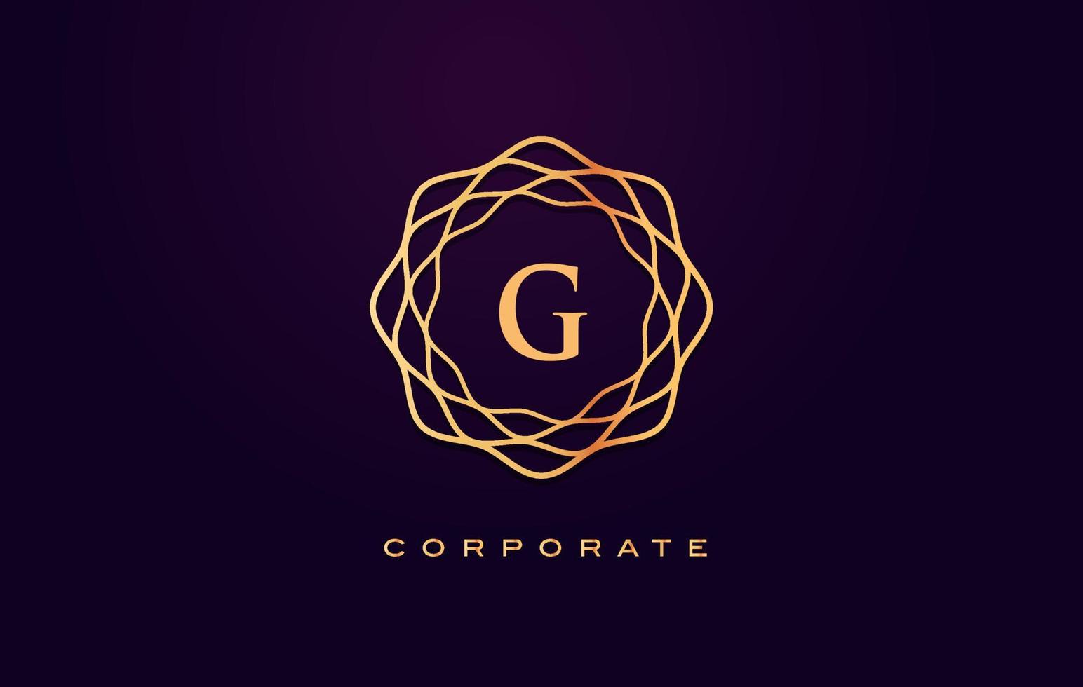 g luxe logo. monogram brief ontwerp vector