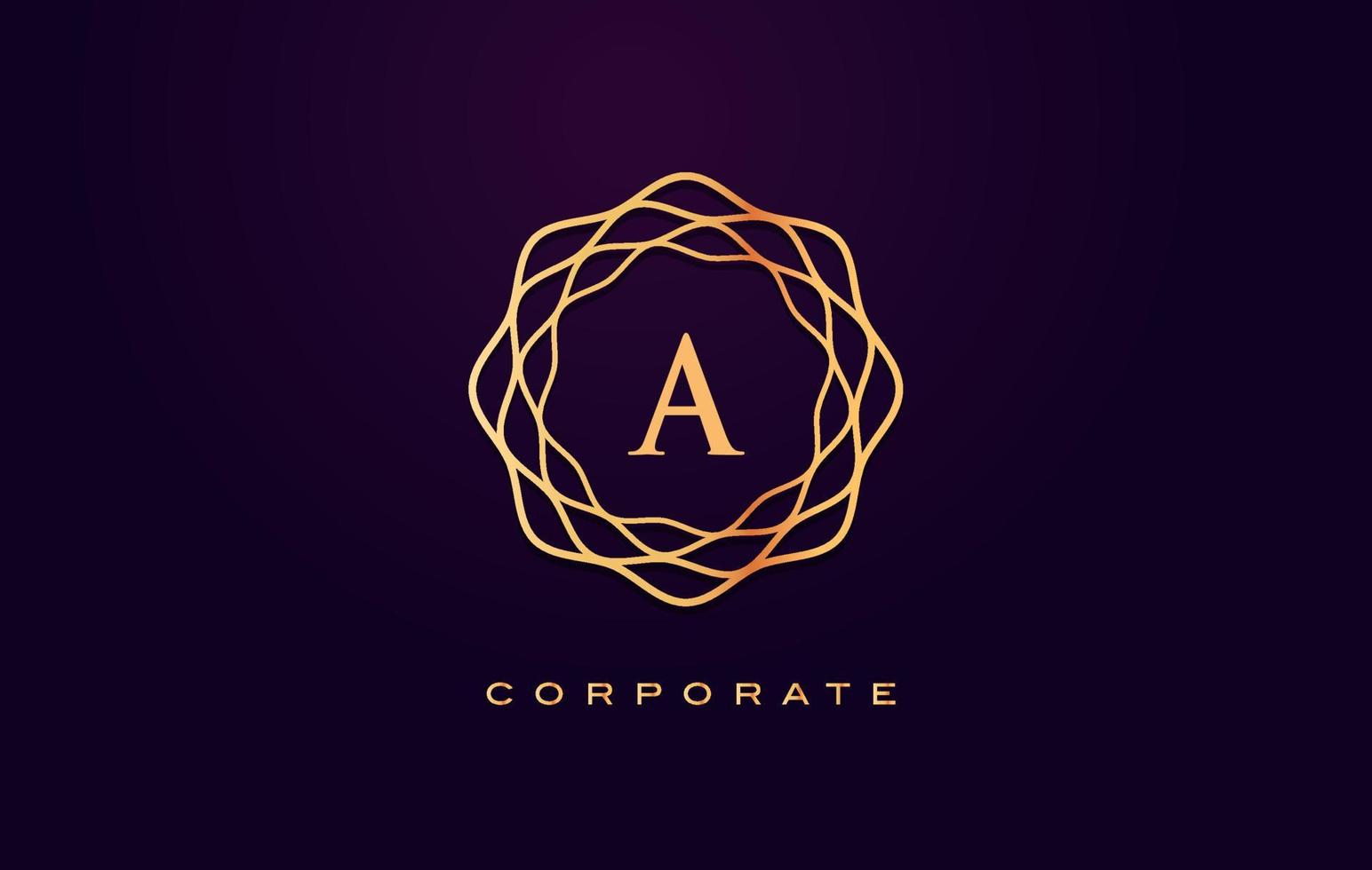 een luxe logo. monogram brief ontwerp vector